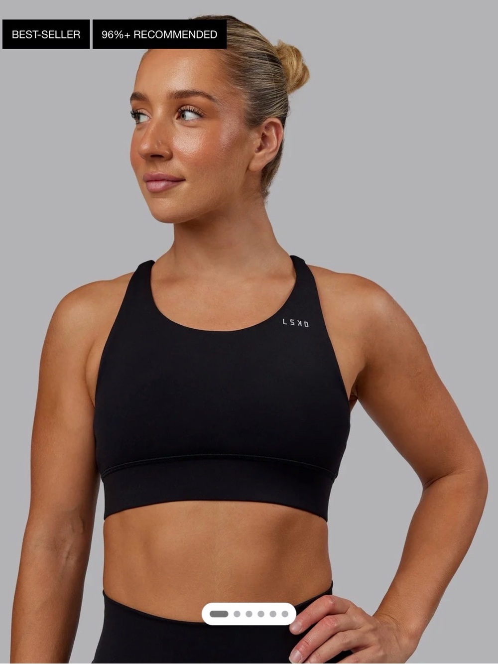 Accelerate Sports Bra in Black